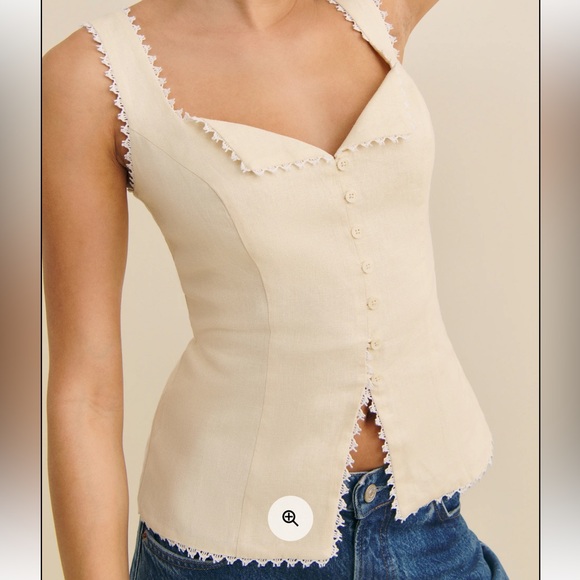 Reformation Tops - Reformation Viola Linen Top